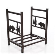 Дровница декоративная разборная Медведь металл 103-211R-Br - фото 63332