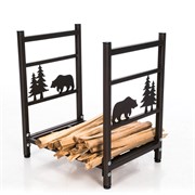 Дровница декоративная разборная Медведь металл 103-211R-Br - фото 63333