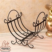 Дровница полукруглая металлическая чёрная высота 44см 500-48 - фото 6334