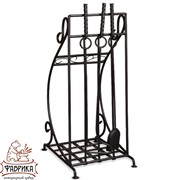 Дровница с аксессуарами для камина кованая 500-49 - фото 6341