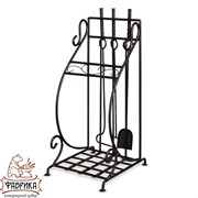 Дровница с аксессуарами для камина кованая 500-49 - фото 6342