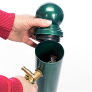 Умывальник садовый металлический с латунным краном высота 68см 55-122Gr - фото 63434