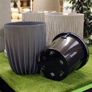 Горшок Сигма 18л антрацит с вкладкой - фото 63474