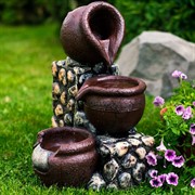 Фонтан декоративный для сада Кувшины у стены высота 50см U09202 - фото 63477