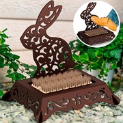 Декроттуар для чистки обуви Заяц с щёткой металл 620-004Br - фото 63488