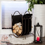 Дровница кованая напольная чёрно-золотая 500-51 - фото 6354