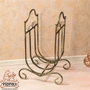 Дровница кованая напольная чёрно-золотая 500-51 - фото 6356