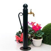 Колонка садовая круглая чёрная металл высота 68см 55-116B - фото 63592