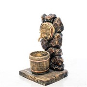 Умывальник садовый Каменный бочонок стеклопластик высота 75см U09045 - фото 63817