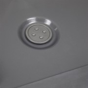 Кашпо Каро Эко ресайклед квадратное на колесиках 40х40 см 36л антрацит - фото 63855