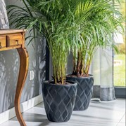 Кашпо Флоу антрацит 29х32 15,5л с вкладышем 5,5л - фото 63915