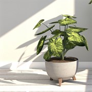 Кашпо РОМА ЭКО Jumper на ножках 29х23см 9,3л серо-коричневый - фото 63920