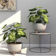 Кашпо РОМА ЭКО Jumper на ножках 29х23см 9,3л серо-коричневый - фото 63921