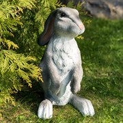 Фигура садовая Заяц русак серый полистоун F07436 - фото 63969
