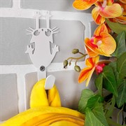 Крючок настенный для детских вещей металлический Котик 702-009W - фото 64000