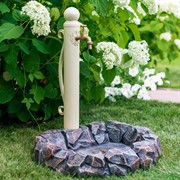 Колонка садовая с латунным краном высота 68 см металл 55-114I - фото 64027