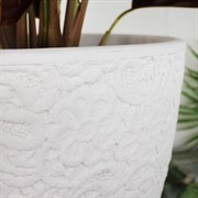 Горшок Гипюр 4л белый бутон №4 - фото 64175