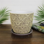 Горшок Веер 1,3л жёлтый бутон №2 - фото 64181