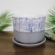 Горшок Времена года 0,8л бук зима №1 - фото 64193