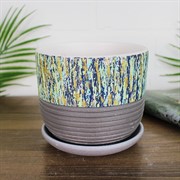 Горшок Времена года 0,8л бук лето №1 - фото 64199