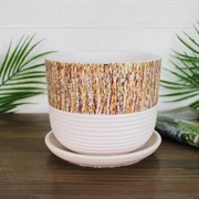 Горшок Времена года 1,6л бук осень №2 - фото 64207