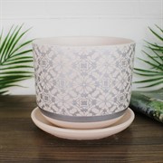 Горшок Гипюр 1,7л белый бук №2 - фото 64211