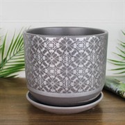 Горшок Гипюр 2,1л серый бук №3 - фото 64219