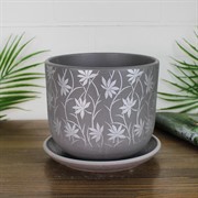 Горшок Глория 1,7л серый бук №2 - фото 64225