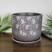 Горшок Глория 2,8л серый бук №3 - фото 64227