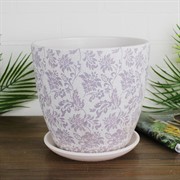 Горшок Гобелен 4,2л белый крокус №4 - фото 64235