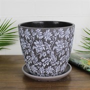 Горшок Гобелен 2,3л чёрный крокус №3 - фото 64241