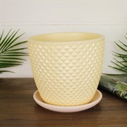 Горшок Грань 2,15л жёлтый бутон №3 - фото 64265