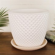 Горшок Грань 2,15л белый бутон №3 - фото 64286