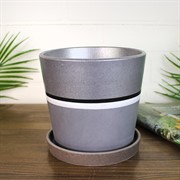 Горшок Гренландия 1,2л серебро конус №2 - фото 64299