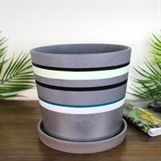 Горшок Гренландия 3,8л серый конус №4 - фото 64305