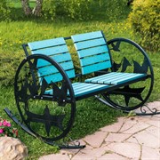 Кресло качалка садовая большая Рыбак металл+дерево 301-002B - фото 64322