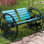 Кресло качалка садовая большая Рыбак металл+дерево 301-002B - фото 64323