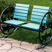 Кресло качалка садовая большая Рыбак металл+дерево 301-002B - фото 64325