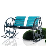 Кресло качалка садовая большая Рыбак металл+дерево 301-002B - фото 64327