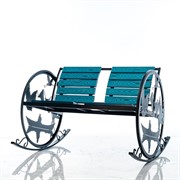 Кресло качалка садовая большая Рыбак металл+дерево 301-002B - фото 64330