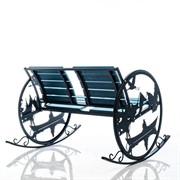 Кресло качалка садовая большая Рыбак металл+дерево 301-002B - фото 64332