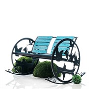 Кресло качалка садовая большая Рыбак металл+дерево 301-002B - фото 64335