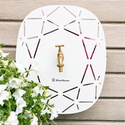 Умывальник садовый на стену с держателем шланга металл белый 550-019W - фото 64401