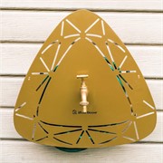 Умывальник настенный золотой с кронштейном для шланга металл 550-020G - фото 64413