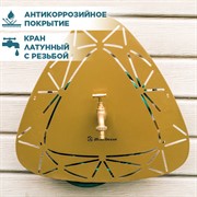 Умывальник настенный золотой с кронштейном для шланга металл 550-020G - фото 64539