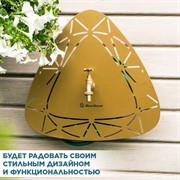 Умывальник настенный золотой с кронштейном для шланга металл 550-020G - фото 64542