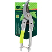 Секатор Сибртех прямой рез 225мм металлические ручки, нижняя в ПВХ - фото 64812