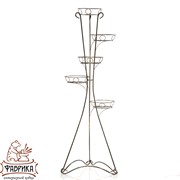 Подставка напольная на 5 кашпо Классика металлическая высота 156см 19-105 - фото 6483