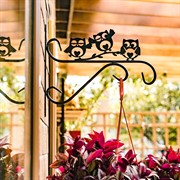 Кронштейн для подвесного кашпо Совята настенный длина 35см металл 201-009B - фото 65094