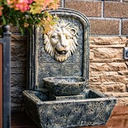 Фонтан для сада малый Львиная голова под камень высота 60см U09072 - фото 65099